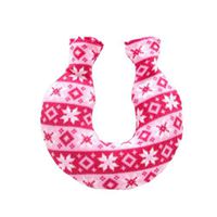 Simple Small U-Type 1.6 L Hot Water Bottle with Fabric Cover, Red (Snowflakes)