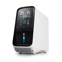 LALAWO Home Oxygen Generator, Led Display Oxygen Machine Portable Negative Ion Smart Oxygen Generator Low Noise Adjustable Oxygen Flow White 40 X 36 X 16.5cm