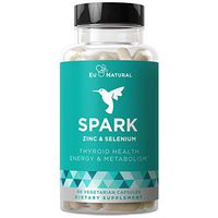 Spark Thyroid Support & Energy Metabolism – Naturally Fight Fatigue, Balance Hormones, Promote Focused Energy – Zinc, Selenium, Iodine – 60 Vegetarian Soft Capsules