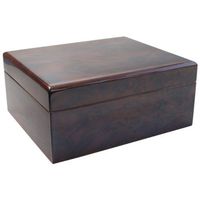 Savoy by Ashton Small Humidor in Walnut, 25 Cigar Capacity