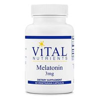 Vital Nutrients - Melatonin 3 mg - Supports the Body's Natural Sleep Cycle - 60 Capsules per Bottle