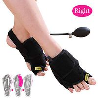 Big Toe Straightener Inflatable Bunion Corrector Pneumatic Orthopedic Support Splint for Night Hallux Valgus Pain Relief, Hammer Toe Straightener, Bunion Surgery Recover,Black,Right