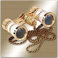 LaScala Optics Carmen Opera Glasses White/Gold
