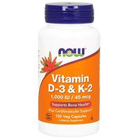 Now Foods Vitamin D-3 and K-2 - 120 Vcaps ( Multi-Pack)