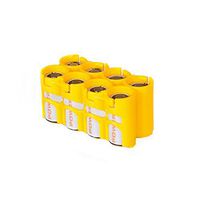 Storacell by Powerpax CR123 Battery Caddy, Yellow, Holds 8 Batteries