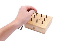 9 Hole Pegboard | Wooden Box Peg Board for Finger Dexterity, Physical Therapy, Fine Motor Coordination, Sensory Rehabilitation