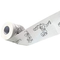 Home Creative Fun Toilet Paper 3 Layers Special Pattern Printed Roll Tissue Supplies Decor Tissue Roll (B)