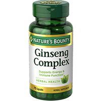 Nature's Bounty Ginseng Complex Herbal Health Capsules 75 ea ( Pack of 7)