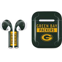 Skinit Decal Audio Skin for Apple AirPods with Lightning Charging Case - Officially Licensed NFL Green Bay Packers Green Performance Series Design