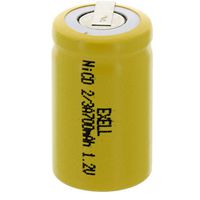 Exell 2/3A Size 1.2V 700mAh NiCD Rechargeable Battery with Tabs for meters, radios, hybrid automobiles, high power static applications (Telecoms, UPS and Smart grid), radio controlled devices