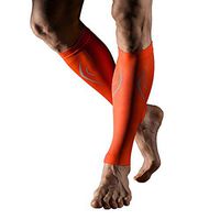 +MD Calf Compression Sleeves for Men and Women Leg Support Sleeve for Running Sports Pain Relief Orange Large