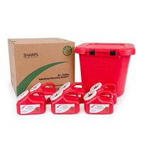20-Gallon Takeaway Recovery System with SIX 1-Gallon Sharps CONTAINERS - SHARPS-82610