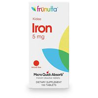 Frunutta Kidee Iron Children's Iron 5 mg, 100 Under The Tongue Sublingual Instant Dissolve Tablets, 3 Month Supply, Proudly Made in USA