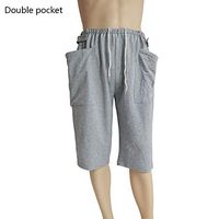 Incontinence Care Trousers for Elderly, Ostomy Urinate Drainage Bag Pants Abdominal Surgeries Patient- Double Pocket,M