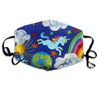 Fashion Earloop Mouth Cover, Anti-Dust Pollenm Mouth-Muffle with Adjustable Elastic Band - Windproof Rainbow Unicorn Stars Half Face Mouth Cover