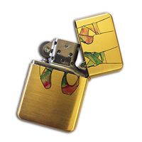 Gold Flip Top Refillable Windproof Lighter - Ballerina Lighter Gold