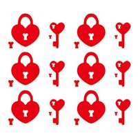 Holibanna 100pcs Red Kraft Paper Gift Tags Heart Lock and Key Shaped Tags Hanging Sign Tags for Christmas Valentines Day Wedding Party Favors Supplies 2 Style