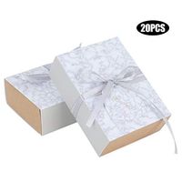 AUNMAS 20Pcs Candy Gift Box Innovative Drawer Style Paper Small Container for Wedding Party(1#)