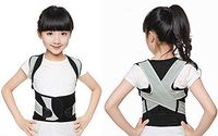 Back Brace/Shoulder Posture Corrector/Fully Adjustable Support Belt/for Kids/Children,Teenager and Adult/Gray-Black,Waist Size 20"-32" (XXL 28"-30")
