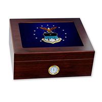 Premium Desktop Humidor - Glass Top -US Air Force Academy (USAFA)