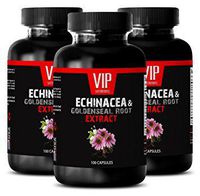 antioxidant Capsules - Echinacea & Goldenseal Root 300MG - Immune Formula - 3 Bottles (300 Capsules)