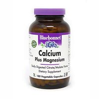 BlueBonnet Calcium Citrate Plus Magnesium Vegetarian Capsules, 180 Count