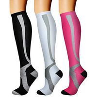 CHARMKING Compression Socks (3 Pairs) 15-20 mmHg is Best Athletic & Medical for Men & Women, Running, Flight, Travel, Nurses, Edema - Boost Performance, Blood Circulation & Recovery (L/XL,Assorted 11)