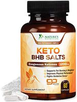Keto BHB Pills Premium Exogenous Ketones Salts 1200mg - Utilize Fat for Energy with Ketosis - Made in USA - Ketone Weight Support Supplement with Hydroxybutyrate for Men and Women - 60 Capsules