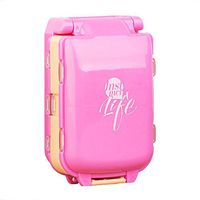 ToiM 8 Compartments Box Pills Box Portable Pill Container Weekly Medicine Storage Vitamins Plastic Organizer Holders (Pink)