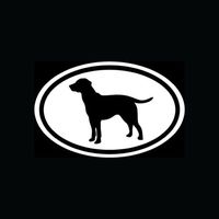 Lab Labrador Retriever White Oval Sticker Dog Breed Puppy Vinyl Decal Cute Car - Die cut vinyl decal for windows, cars, trucks, tool boxes, laptops, MacBook - virtually any hard, smooth surface