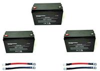3pcs WindyNation 100 amp-Hour 100AH 12V 12 Volt AGM Deep Cycle Sealed Lead Acid Battery - Solar RV UPS Off-Grid (3 pcs 100 amp-Hour)