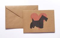 Scottish Terrier Pink Heart Stationery Note Card Set