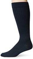 Dr. Scholl's Men's Microfiber Cotton Compression Over-The-Calf Support Socks, Navy, Shoe Size: 10.5-12