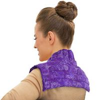 Nature Creation Heating pad for Neck & Shoulders PLUS | Microwave Heating pad | Natural hot Packs for Pain Relief with Aromatherapy for Stress Relief | Upper Back Pain Relief - Purple Flowers, Scented