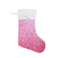 Christmas Socks Pink Heart Glitter Personalized Santa Stocking Gift Kids Fireplace/Restaurant/Hotel/Club/bar for Xmas Tree Decor