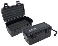 Prestige Import Group Cigar Safe Waterproof Travel Cigar Humidor Case - Holds up to 15 Cigars - Color: Black