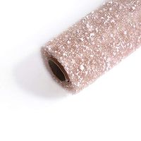 Floral Wrapping Paper Roll Korean Vintage Style Flower Bouquet Solid Color Gift Packaging Paper 20.5 Inch x4Y (Naked Pink)