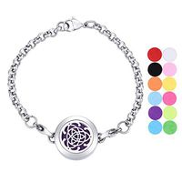 Celtic Knot Aromatherapy Essential Oil Diffuser Bracelet Stainless Steel Locket Bracelet 12 Refill Pads