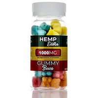 Limited Time Offer : Hemp Gummy Bears 1000mg - Non-GMO, Made in USA (70-75 Gummies)