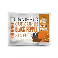 Squeeze Dried Orange Turmeric with Ginger & Black Pepper | Anti Inflammatory, Antioxidant Rich to Relieve Joint Pain, Boost Immunity and Support Anti Aging - 6 Stick Sample Pack