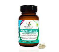 Life Infused® Flora Infused™ Probiotics with Prebiotics Supplement, Thirteen Essential Probiotic strains with a Proprietary Enzymes to Promote Digestive Health. Gluten Free. Vegan - 30 Servings