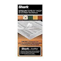 Genuine Shark SaniFiber 12 Disposable Pads- Use on Shark Steam Mop Model SK410 / SK460 For Wood, Hard, Multi-Surface Floors Model:
