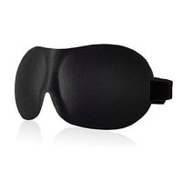 All Season Comfortable Breathable Sleeping Eye Mask/Eye Mask/Sleep Mask for Air Travel or Peaceful Night Rest (3D Eye and Nose Contoured) Black + Ear Plugs EM1