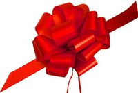 Large Red Ribbon Pull Bows - 9" Wide, Set of 6, Healthcare Workers Support Ribbon, Valentine's Day, Christmas, Gift Basket, Presents, Wreath, Swag, Garland, Fundraiser, Decoration, Office, Classroom