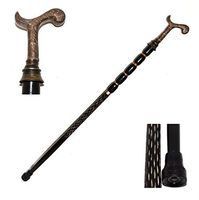 Nautical World Carved Brass Handle Walking Stick Vintage Decorative Wooden Walking Stick Cane Gift, Affordable Gift Decorative Walking Cane Fashion Statement for Men/Women/Seniors/Grandparents! Item