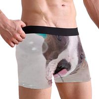 Pit Bull Taking Bubble Men's Sexy Boxer Briefs Stretch Bulge Pouch Underpants Underwear