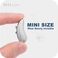 FIIL Hearing Ampilifier FIIL-G2090 Digital Noise Reduce Volume Control Personal Mini Sound Amplifier Battery with Digital Noise Cancelling (Silver, Left)