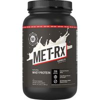 MET-Rx Natural Whey Protein Powder, Vanilla, 2 lb., Easy Mix Protein Powder, 23 g Protein, 5g BCAAs from Ultra Filtered Whey Protein, For Pre/Post Workout, Gluten Free