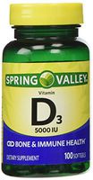 Spring Valley - Vitamin D-3 5000 IU, 100 Softgels