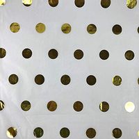 Black Cat Avenue 20" x 30" Printed Tissue Paper for Gift Wrapping, 20-Sheet, Gold Hot Spots Metallic Polka Dots